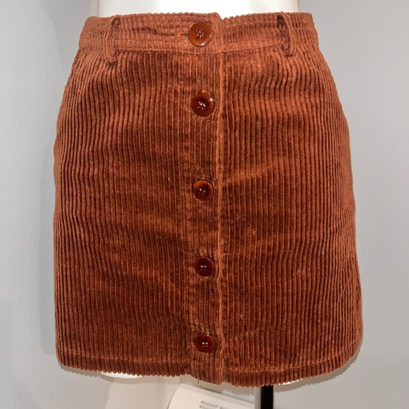Sessun Simone Corduroy Brown Tierra Mini Skirt - Picture 1 of 6